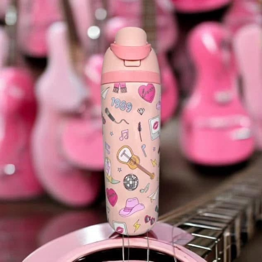 Pink 1989 Music Era theme Water Bottle